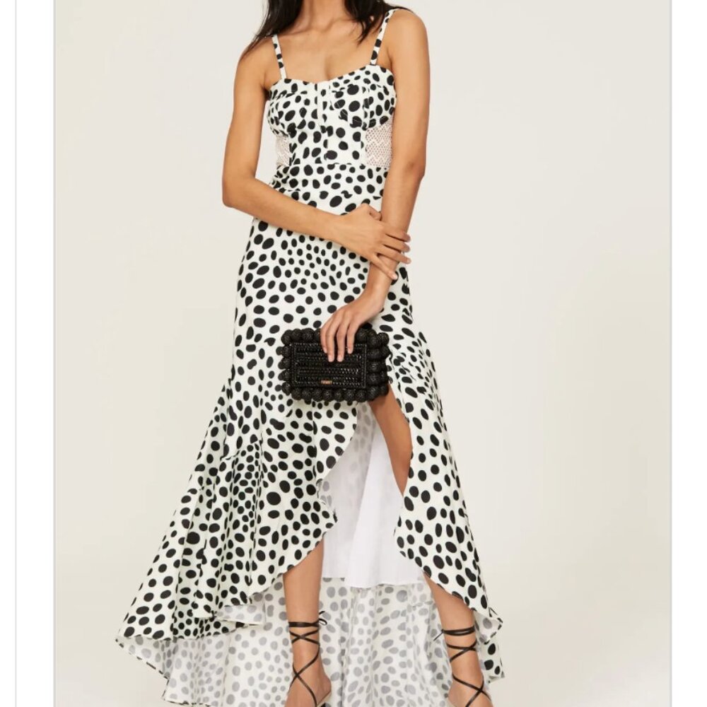 PatBO Bossa Lace Trim Maxi Dress Size 12